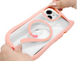Etui do iPhone 15, do MagSafe, Cute Cat, różowe + Szkło na ekran