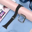 Bransoleta + Etui z Diamentami do Apple Watch 10/11 42mm, Czarna
