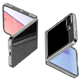 Etui Spigen do Samsung Galaxy Z Flip7 FE / Z Flip6, Airskin Glitter, Przezroczyste / Brokatowe
