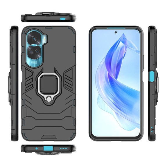 Etui do Honor 90 Lite 5G / X50i 5G, Kickstand Ring, czarne