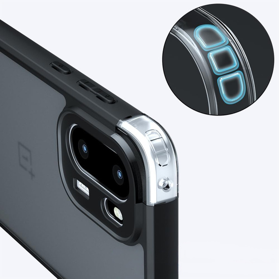 Etui do OnePlus 15R, Fusion Hybrid, matowe czarne
