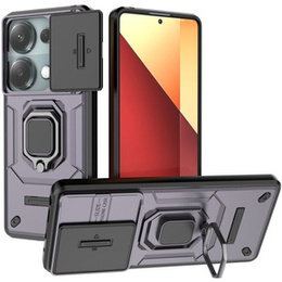 Etui do Xiaomi Redmi Note 13 Pro 4G / Xiaomi Redmi Note 14S / Xiaomi Poco M6 Pro 4G, KickStand Camera Lens, fioletowe