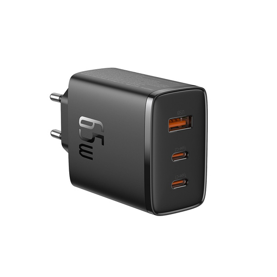 Baseus Cube Pro – uniwersalna ładowarka 65 W (2× USB‑C + 1× USB‑A), czarna