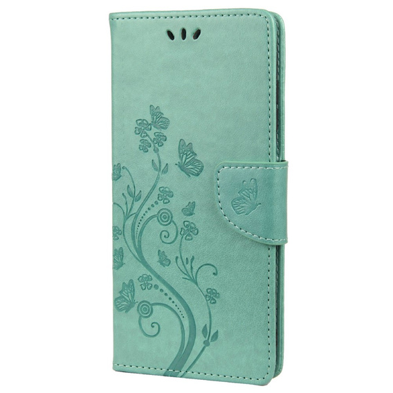 Etui z klapką do Xiaomi Redmi 10, Butterfly, zielone