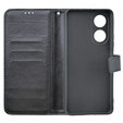 Etui z klapką do Oppo A58 4G, Crazy Horse Wallet, czarne
