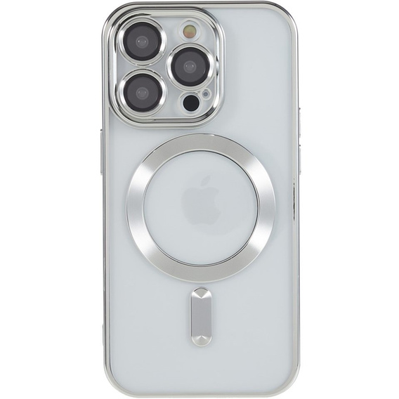 Etui do iPhone 14 Pro, Electro MagSafe, srebrne + Szkło na ekran