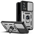 Etui pancerne do Motorola Edge 20 Pro, CamShield Slide, srebrne