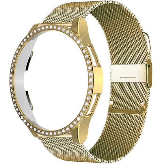Pasek Bransoleta Milanese + Etui do Samsung Galaxy Watch 5 44mm, Złota