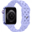 Pasek Silikonowy do Apple Watch 1/2/3/4/5/6/7/8/SE/ULTRA 42/44/45/49mm, Liliowy