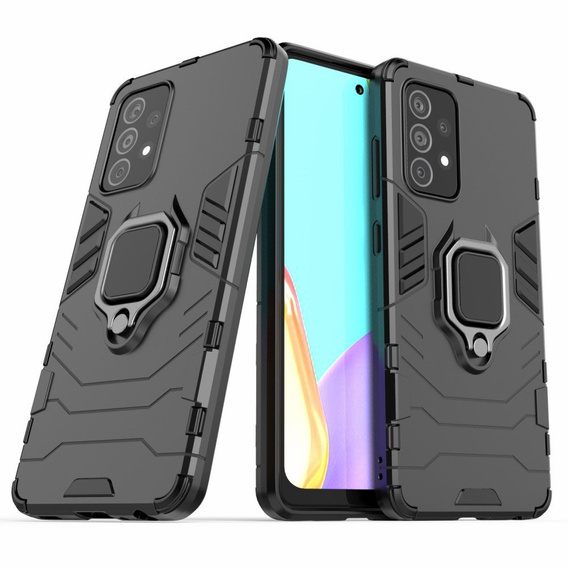 Etui do Samsung Galaxy A72 5G / A72 LTE, Kickstand Ring, czarne