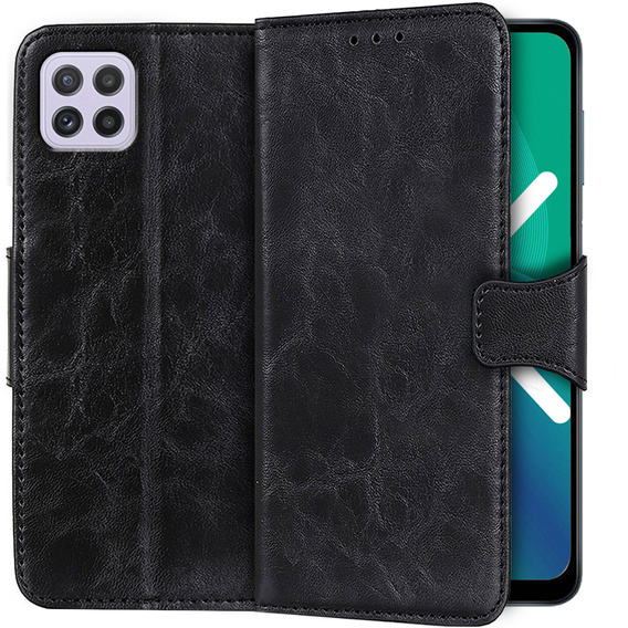 Skórzane Etui Wallet do Samsung Galaxy A22 5G, Black