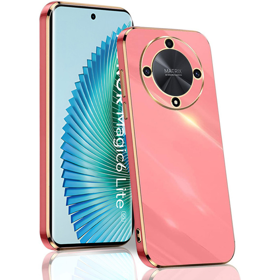 Etui do Honor Magic 6 Lite 5G, Glamour CamShield, czerwone