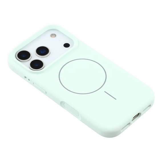 Etui silikonowe do iPhone 17 Pro Max - kompatybilne z MagSafe, antywstrząsowe, zielone
