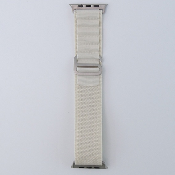 Pasek Nylonowy do Apple Watch 1/2/3/4/5/6/7/8/9/10/11/SE Ultra 1/2/3 42/44/45/46/49mm, Beżowy