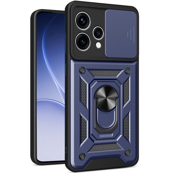 Etui pancerne do Oppo Reno 15, CamShield Slide, niebieskie
