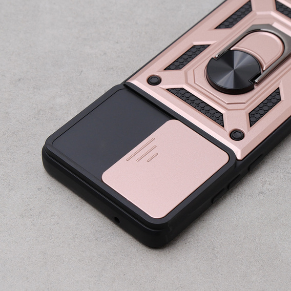 Etui pancerne do Motorola Edge 40 Neo, CamShield Slide, różowe rose gold