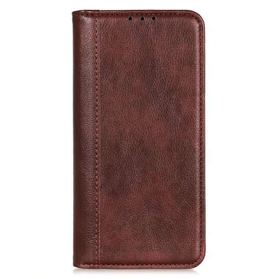 Etui do Samsung Galaxy A26, Wallet Litchi Leather, brązowe