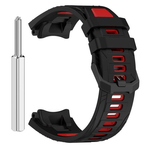 Pasek Silikonowy do Amazfit T-Rex 3, Czarny / Czerwony
