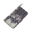 Etui z klapką do Samsung Galaxy A15, Wallet, Kot, szare + szkło 9H