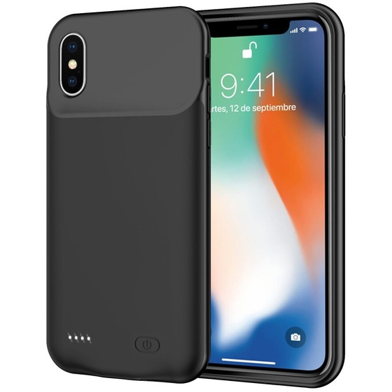 Etui z Baterią 5200mAh do iPhone X / XS, czarne