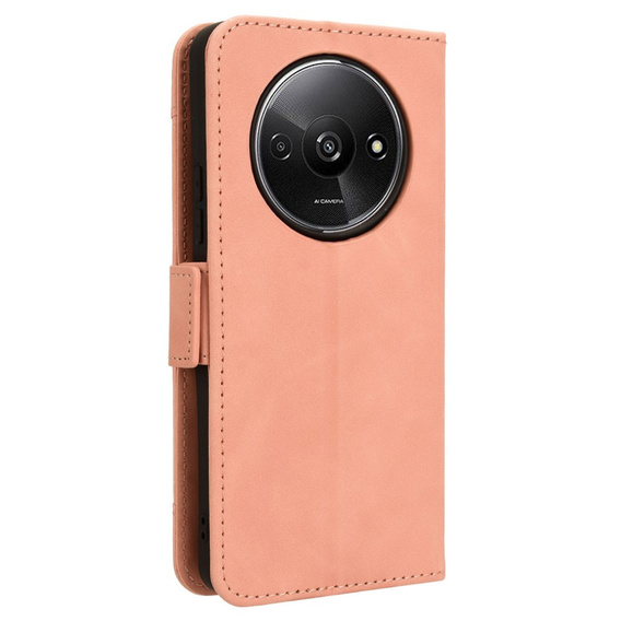 Etui z klapką do Xiaomi Redmi A3, Card Slot, różowe