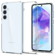 Etui Spigen do Samsung Galaxy A55 5G, Ultra Hybrid, przezroczyste + Szkło Hartowane 9H
