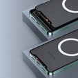 Etui z ochroną aparatu do Samsung Galaxy S23, CamShield MagSafe, przezroczyste / zielone