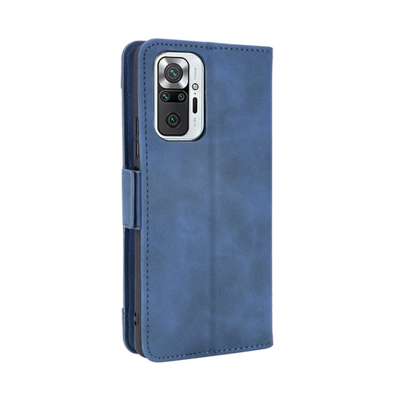 Etui z klapką do Xiaomi Redmi Note 10 Pro, Card Slot, niebieskie