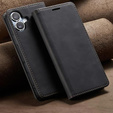 Etui do iPhone 17, ERBORD Vintage portfel z klapką, czarne