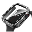 2w1 Etui + Szkło Hartowane do Apple Watch 7/8/9 45mm, Czarne