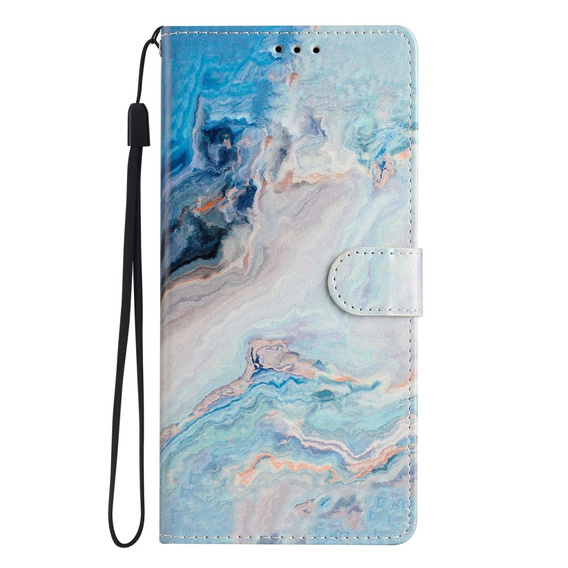 Etui z klapką do Xiaomi Redmi Note 12S, Wallet, Marble niebieskie