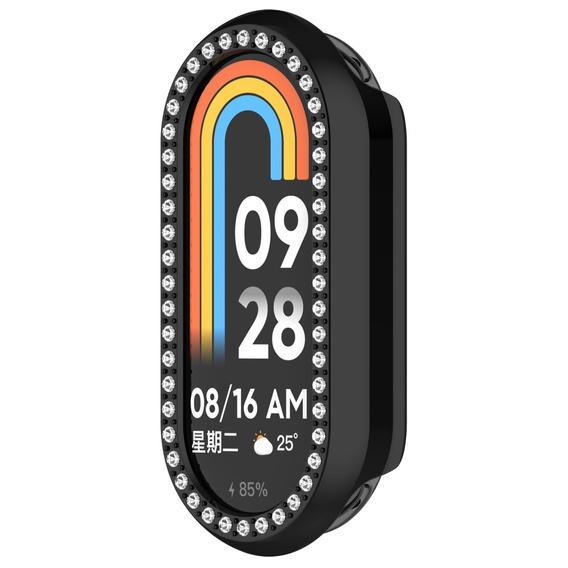 Etui z Diamentami do Xiaomi Smart Mi Band 9, Czarne