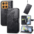 Etui z klapką do Motorola Moto G15 / Motorola Moto G15 Power, Butterfly, czarne