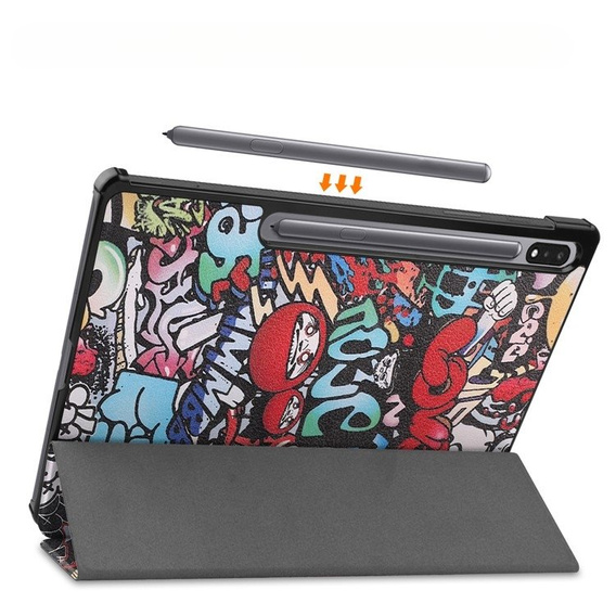 Etui do Samsung Galaxy Tab S9 Plus, Smartcase, graffiti