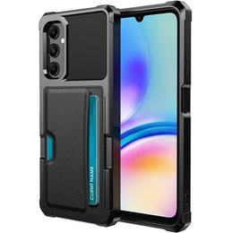 Etui do Samsung Galaxy A05s, Card Holder Kickstand, czarne