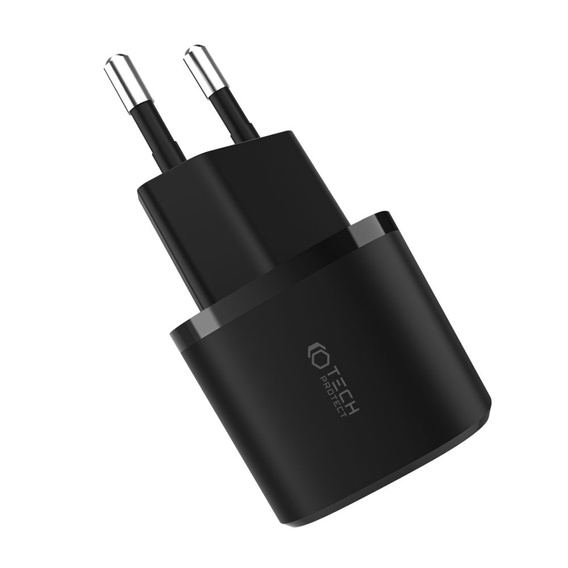 Tech-Protect C20W Uniwersalna Ładowarka Sieciowa 1x USB-C 1x USB, Black