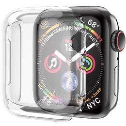 2w1 Etui + osłona ekranu do Apple Watch 7/8/9 41MM, Przezroczyste