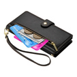 Etui z klapką do Xiaomi 14T Pro, Wallet Zipper Pocket, czarne