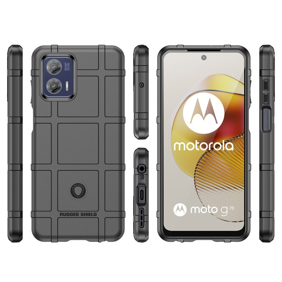 Etui do Motorola Moto G73 5G, Rugged Shield, czarne