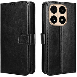 Etui z klapką do Xiaomi 15T, Crazy Horse Wallet, czarne