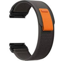 Pasek Nylonowy QuickFit do Garmin 22mm, Szary / Pomarańczowy