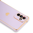 Etui do Samsung Galaxy A15 4G / 5G, Electro heart, fioletowe + Szkło Full Glue Ceramic