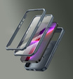 Etui Dexnor do iPhone 13 Pro – magnetyczne, z przesuwaną osłoną aparatu - niebieskie