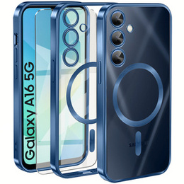 Etui do Samsung Galaxy A16 / A16 5G, Electro MagSafe, niebieskie + Szkło na ekran