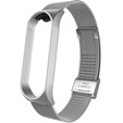Pasek Bransoleta Milanese do Xiaomi Mi Band 3 / Mi Band 4, Srebrny
