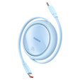 Baseus Free2Draw Mini – zwijany kabel USB‑C 100 W, 1m - niebieski