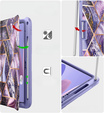 Etui ochronne do iPada 11" 2025 A16 (11 gen.) / 10.9" 2022 (10 gen.), Suritch Full Body Marmur, fioletowe