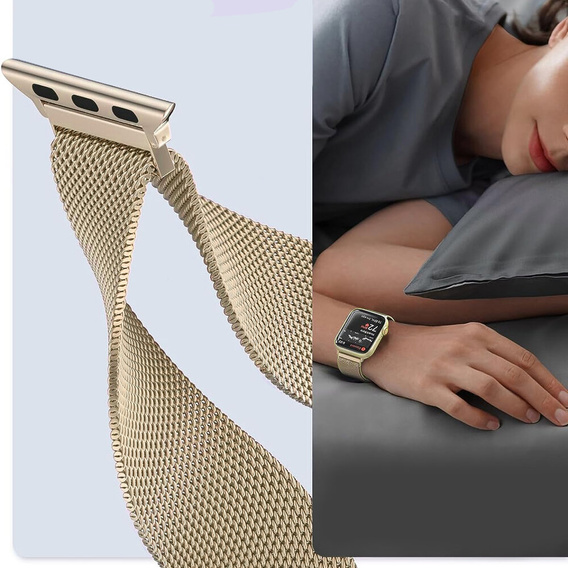 Bransoleta do Apple Watch 1/2/3/4/5/6/7/8/9/10/11/SE Ultra 1/2/3 42/44/45/46/49mm, Złota