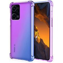 Etui Gradient Dropproof do Xiaomi Poco F5, Fioletowe / niebieskie