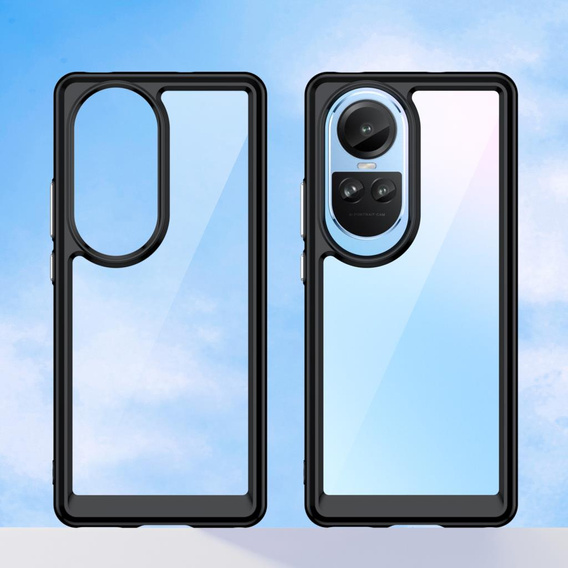 Etui do Oppo Reno 10 / 10 Pro, Fusion Hybrid, przezroczyste / czarne